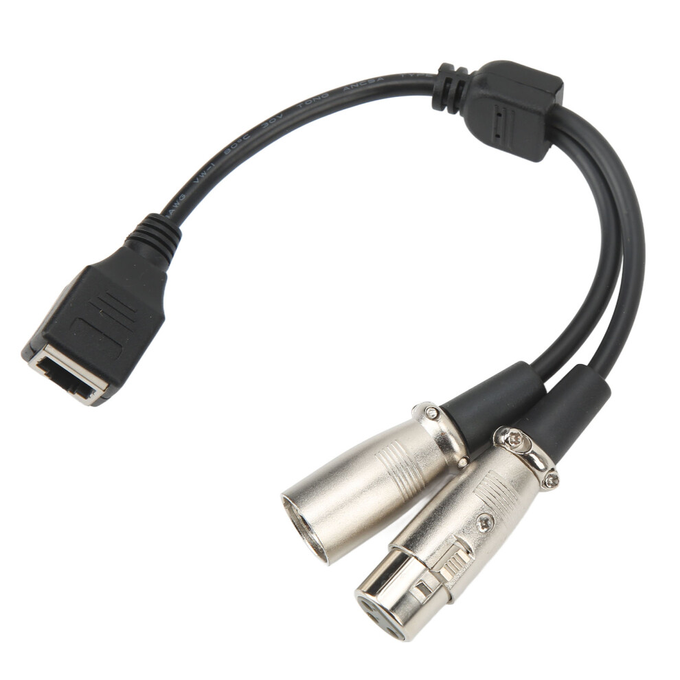 25Cm Audio Signal Transmission Adapter Cable Rj45 To Xlr Female Male 643505006384