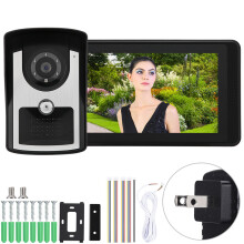 7" LCD Wired Video Door Phone Intercom App Unlock Video Recording