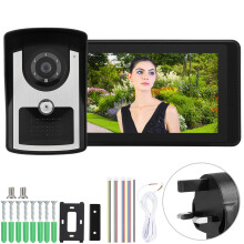 7" LCD Wired Video Door Phone Intercom App Remote Unlock Recording