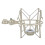 (Champagne Silver) Microphone Shock Mount Clip Anti Vibration Holder for Streaming 5