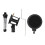 Foldable Microphone Shockproof Stand with Pop Filter Studio 3