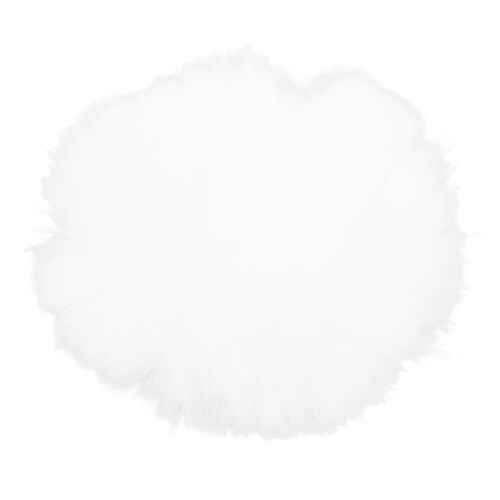 (White) Artificial Fur Lavalier Mic Windscreen Lapel Clip On Black White 1
