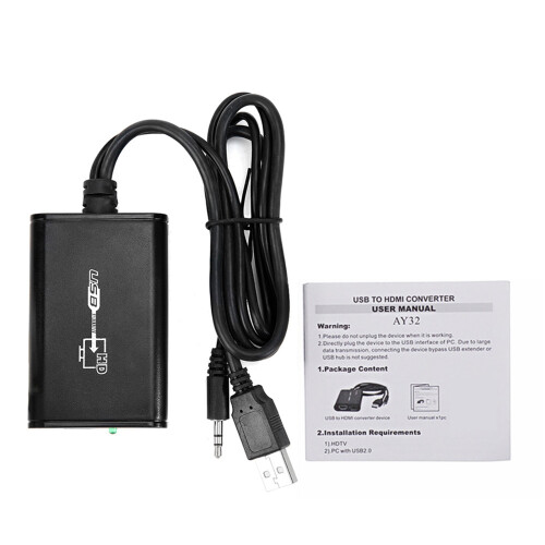 USB2.0-auf-HDMI-Adapter mit Audio, 1080p HD für Windows XP