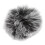 (Black White) Artificial Fur Lavalier Mic Windscreen Lapel Clip On Black White 3