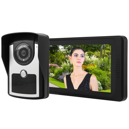 7" LCD Wired Video Door Phone Intercom App Unlock Video Recording 2