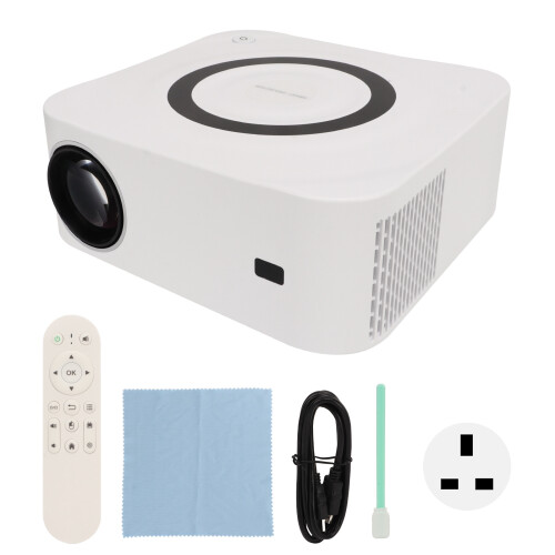 (UK Plug) Bluetooth 1080P WiFi Projector 2.4G/5G Phone Cast EU Plug