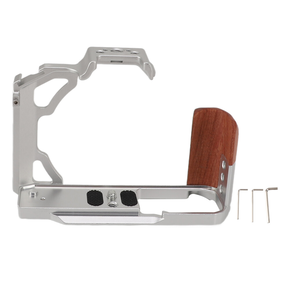 (Silver) Camera Cage Wood Handle Anti Slip For Nikon Zfc Silver 643505000382