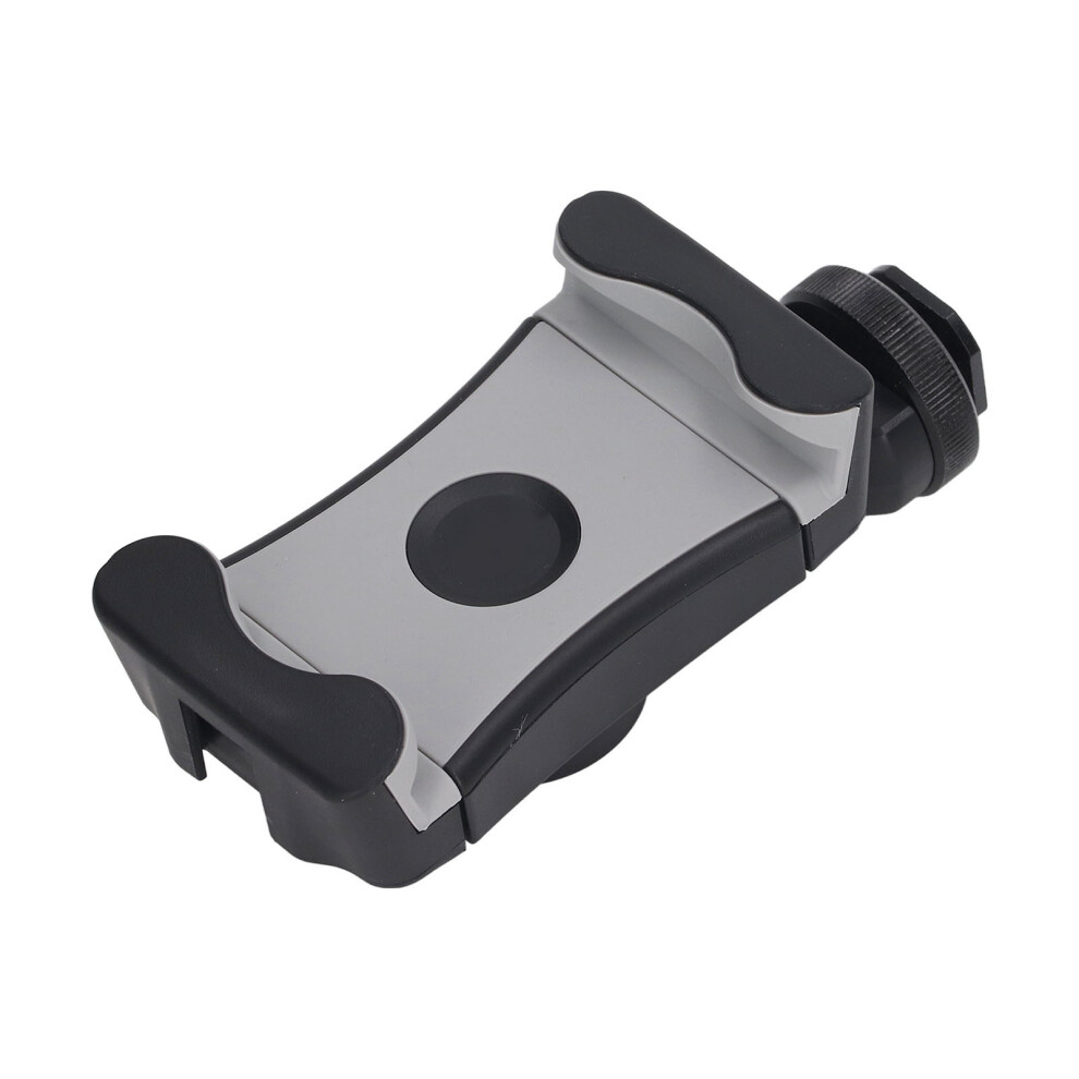 Phone Tripod Mount Rotating Clamp Holder With Dual Cold Shoe 643505119978