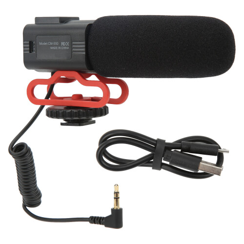 CM550 Camera Mic Noise Reduction Rechargeable Interview Live