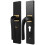 Aluminum Wooden Silent Door Handle Lock with Keys Black 2