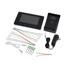 7in Wired Video Doorbell HD 1.3MP 150 Monitor Touch Screen Key Black