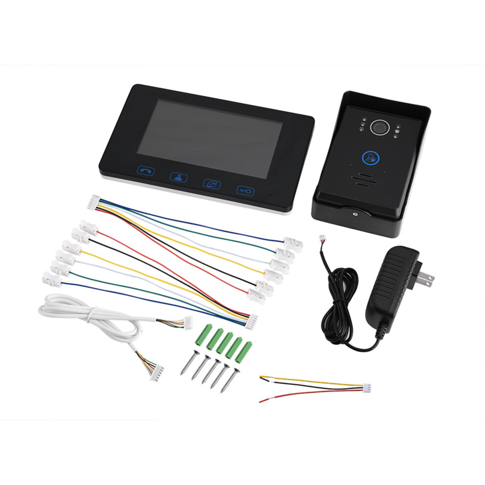 7In Wired Video Doorbell Hd 1.3Mp 150 Monitor Touch Screen Key Black 604725171269