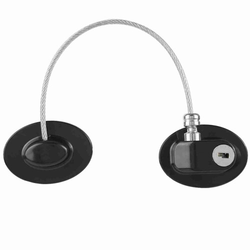 Baby Safety Window Refrigerator Door Lock Cable Black 1