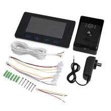 7in Wired Video Doorbell HD 1.3MP 150 Monitor Mechanical Key Black