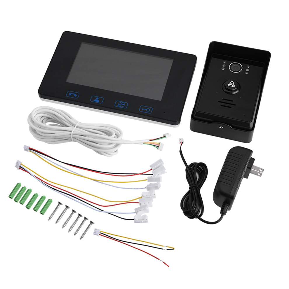 7In Wired Video Doorbell Hd 1.3Mp 150 Monitor Mechanical Key Black 604725171290