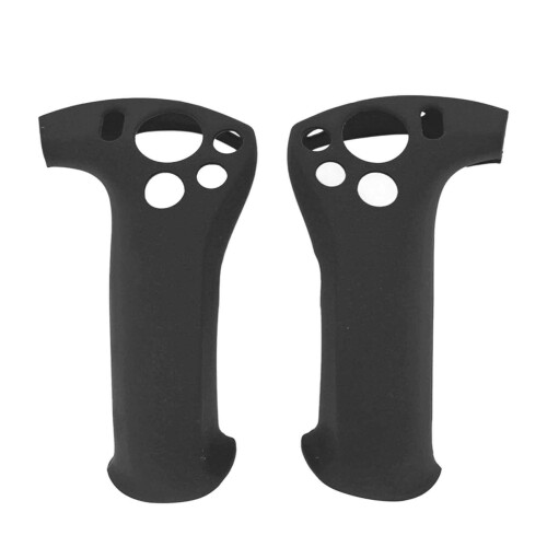 (Black) 2Pcs VR Controller Grip Cover Silicone Anti-Slip Black