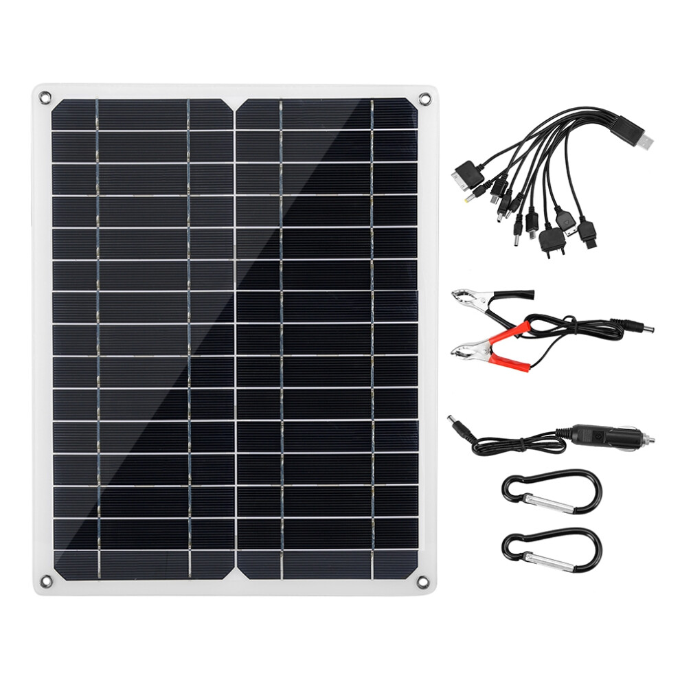 Portable 15W Dc 18V/5V Dual Usb Solar Power Bank For Travel Car Boat 604725102324
