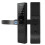 Electronic Fingerprint Card Double Tongue Lock Touch Screen Black 3