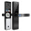 Electronic Fingerprint Card Double Tongue Lock Touch Screen Black 4