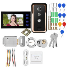 1 Monitor RFID IR Camera 7in Wired Intercom with Electric Lock