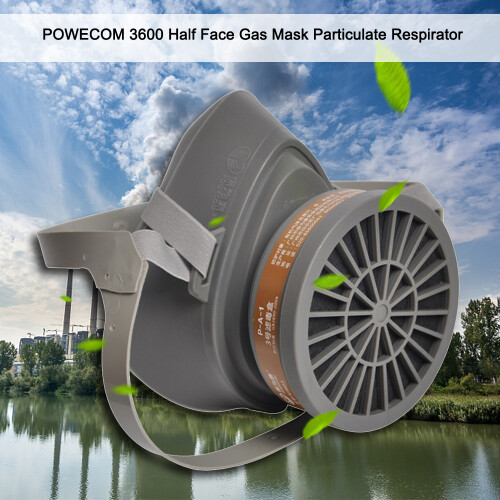 POWECOM 3600 Half Face Gas Mask with Filter