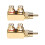 2x RCA-Stecker auf Buchse Splitter 90 2