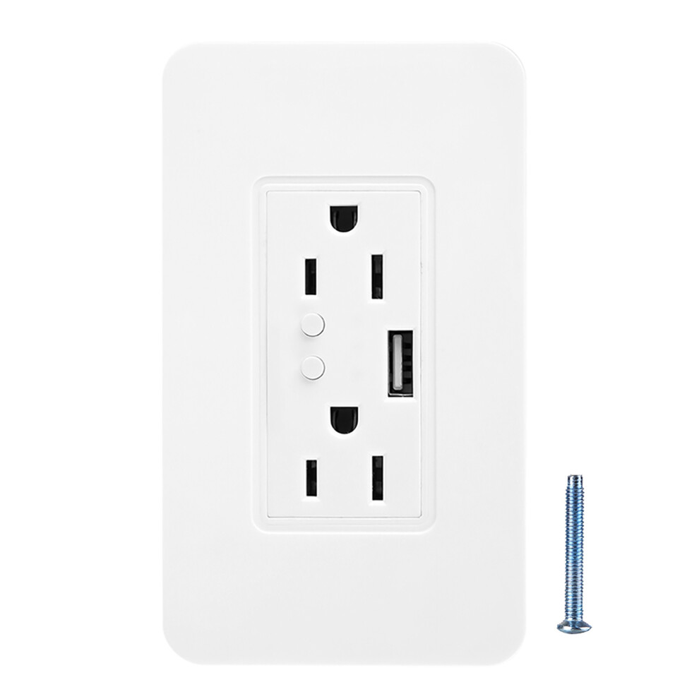 Wifi Usb Wall Outlet Smart Socket Voice Control Alexa Us 90-125V 604725161239