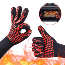 Barbecue Gloves Silicone Anti-slip Heat Proof 500~800
