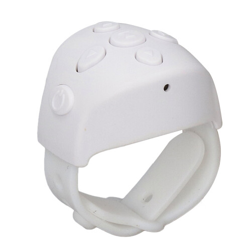 (White) Bluetooth Remote Control Ring for Phone Camera Selfie 1