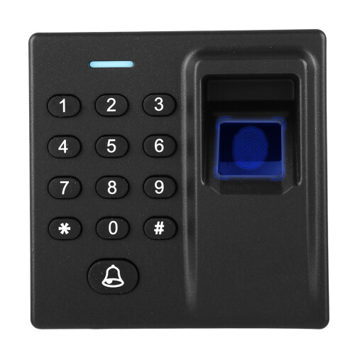 Access Control Keypad Fingerprint Card Reader Black DC12V 1