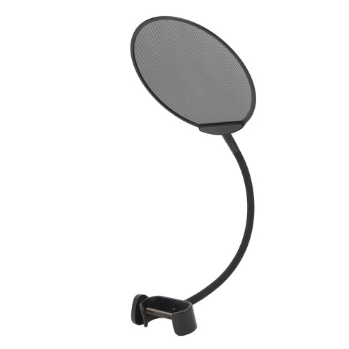 Foldable Pop Filter Mic Dual Layer Wind Screen 360 Gooseneck Clip 1