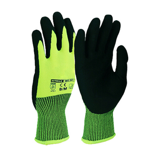 Wundergriff Arbeitshandschuhe 13-Gauge Nylon Nitril Beschichtet