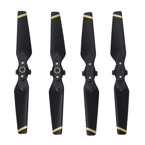 (Gold Decor) 4PCS Drone Propeller ABS Quick Release Foldable for Spark Silver 1