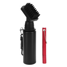 (Red) Club Cleaner Brush 150ml Leakage Proof Squeeze Water Brush Silver