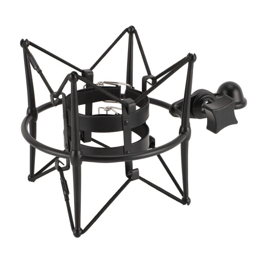 (Black) 60MM Shock Mount Mic Holder Anti Vibration for Studio Recording Black 2