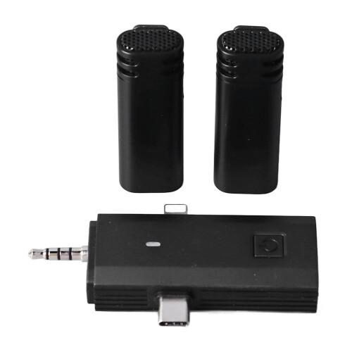 Wireless Lavalier Mic System 3 in 1 Noise Reduction Clip On Lapel Mic 2