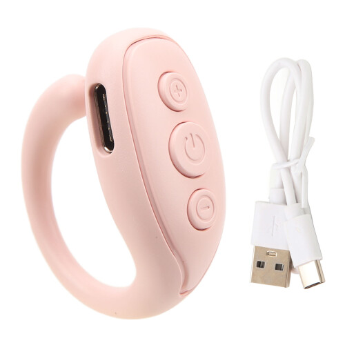 (Pink) Remote Control Page Turner Phone Ring Click Device JX 03 Pink