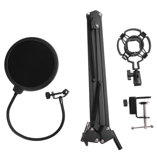 Adjustable Mic Stand with Shock Absorption for Streaming