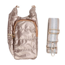 (Gold) Portable Insulated Water Bottle Cover with Shoulder Strap Gold