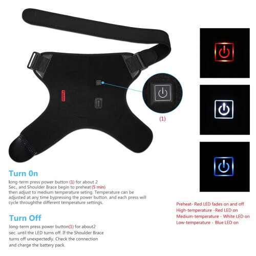 Adjustable Shoulder Heating Pad Pain Relief Electric Therapy 2