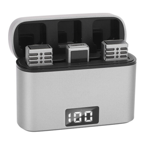 Lavalier Microphone Charging Case Type C Noise Reduction Clip On 1