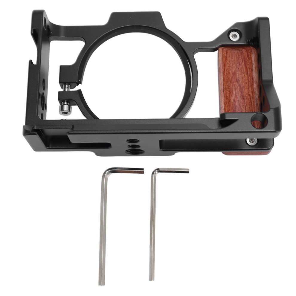 Camera Cage Wood Handle 3/8" 1/4" Screw Cold Shoe For Zv-1 Ii Zv-1F 643505166187