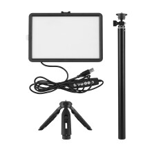 RGB Video Light Kit 10 Levels Brightness Dimmable USB LED with Tripod