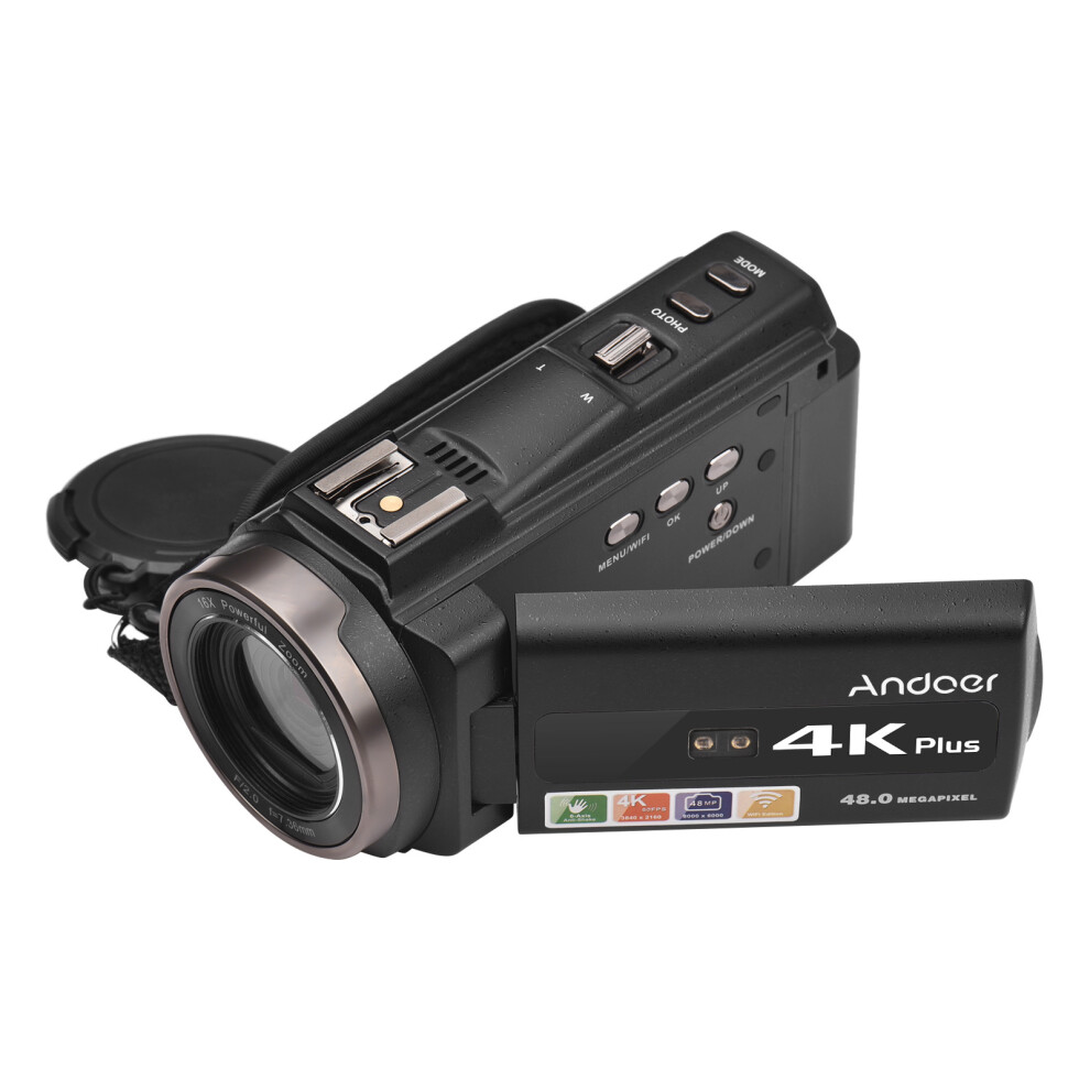 Andoer 4K 60Fps 48Mp Camcorder 16X Zoom 3" Touchscreen Ir Night Sight 643505134094