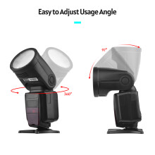 Wireless TTL Flash Speedlite 2.4G 76Ws 1/8000s HSS 2.1s Recycle