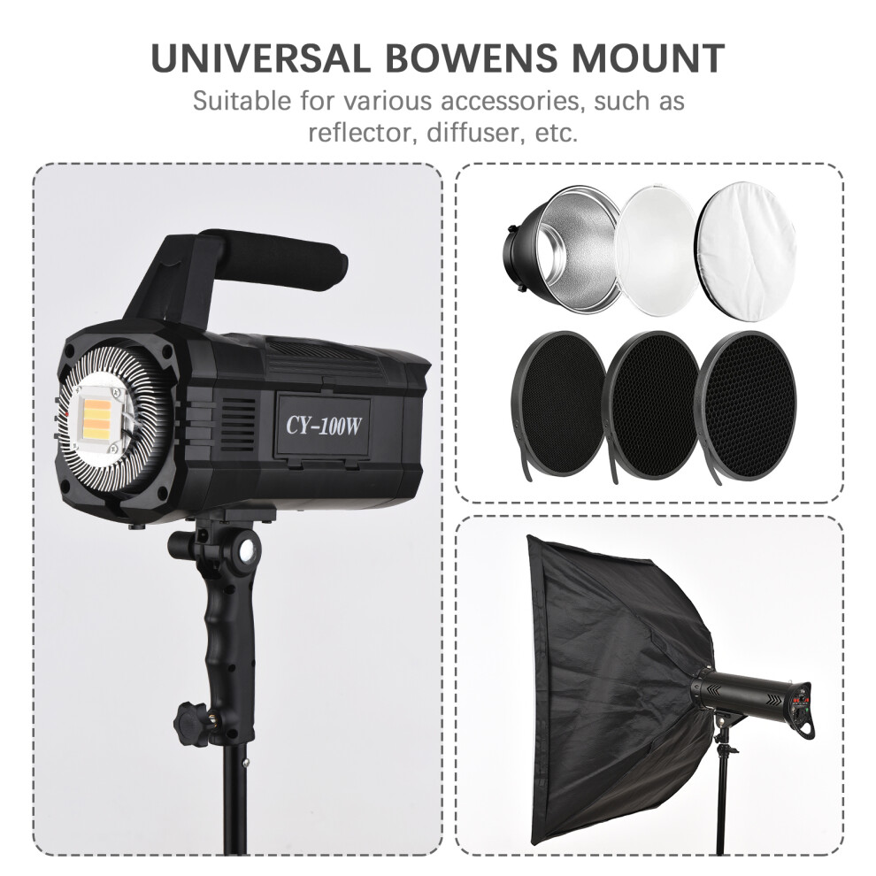 100W Video Lighting 3000-6000K Adjustable Color Temperature Dimmable 643505136913