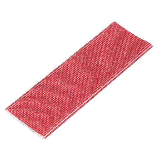 (Red) Mic Handle Sleeve Rhinestones Universal Gold Cover 2