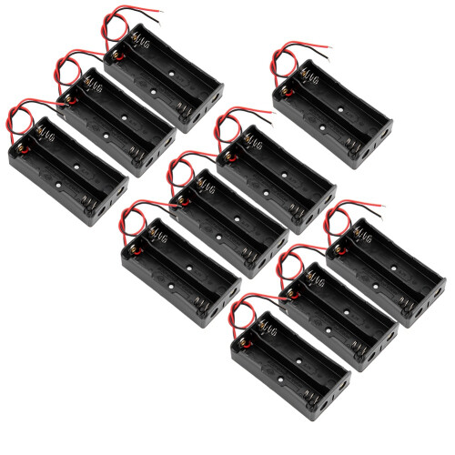 10x 18650-Batteriehalter 3,7V Schwarz 2