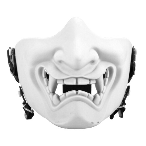 Half Face Mask Tactics Camouflage Impact Resistant Guard White 1