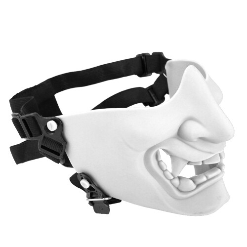 Half Face Mask Tactics Camouflage Impact Resistant Guard White 2